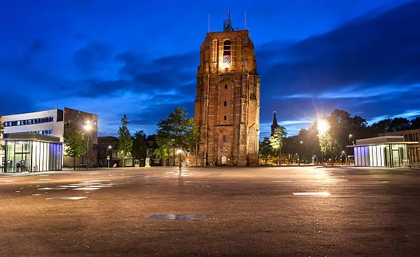 Oldehove is an unfinished church tower in the medieval center of the Dutch city of Leeuwarden,Netherland.