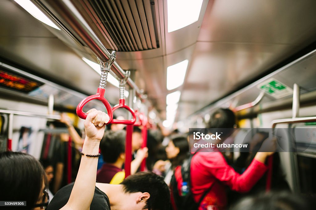 Hong Kong U-Bahn innen - Lizenzfrei Beengt Stock-Foto