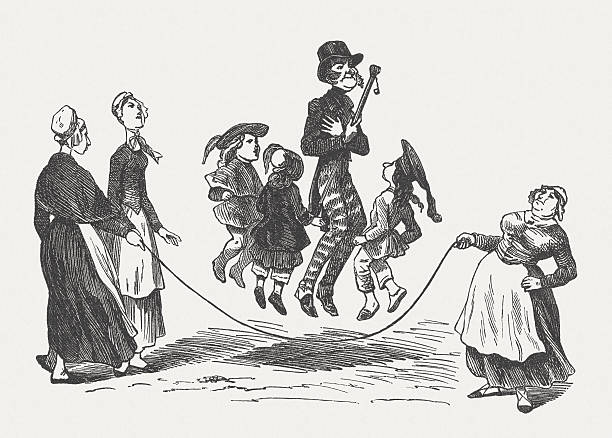 Polygamy, caricature about the Mormons in Utah, published in 1872 Images of Utah - joys and sorrows of polygamy. Cartoon of the 19th century about the family life of the Mormons. Woodcut engraving from "Die Bunte Welt. Illustriertes Volksblatt (The Colorful World. Illustrated People's Journal)", Year 1872, published by Adolph Wolf, Dresden (1872) polygamy stock illustrations