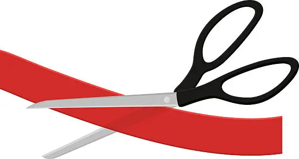 Vector illustration of Ribbon Cutting