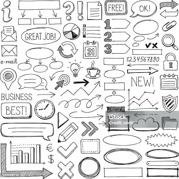 Doodle Design Elements Stock Illustration - Download Image Now - Drawing - Activity, Doodle, Icon Symbol