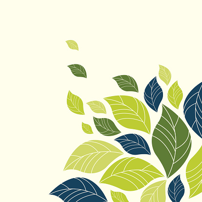 Vector of Spring background with spot color leaves. EPS10 file format.