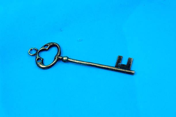 istock Key in water in blue background 533460158