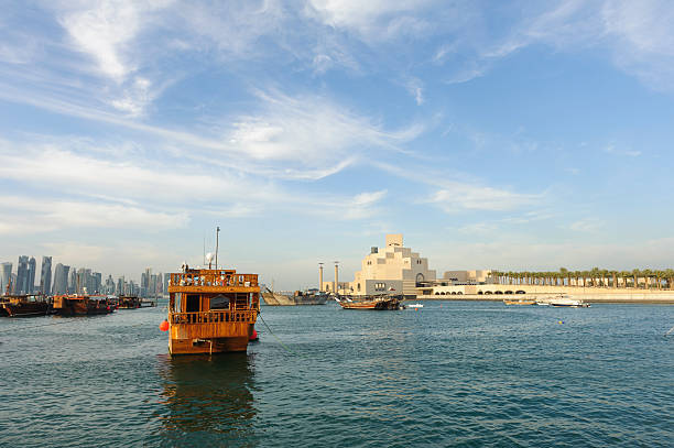 istock skyline of Doha 2015, at sunset 533460273