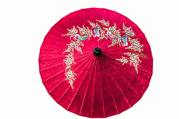 istock paper umbrella isolated in White background 533463085