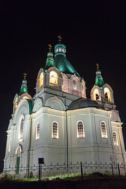 istock Alexander Nevsky church with night illumination 533474485