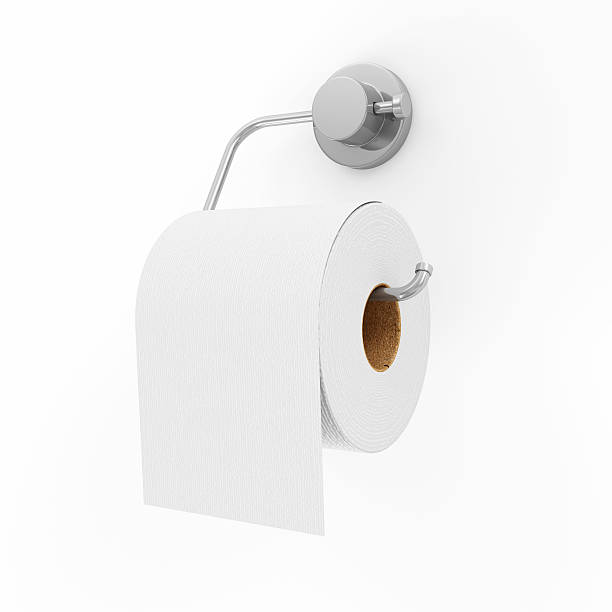 istock White Toilet Paper on Holder isolated on white background 533474739