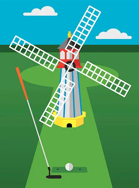 Vector illustration of Mini Golf