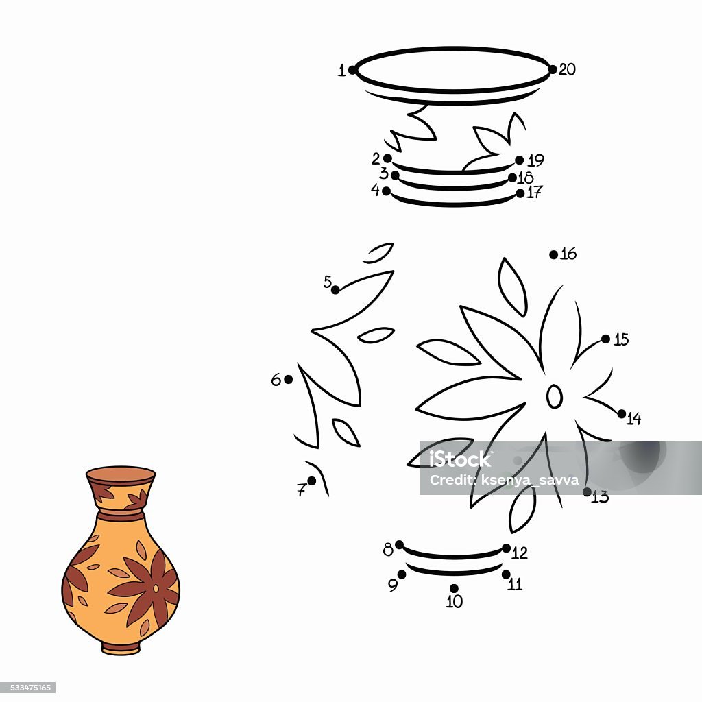 Numbers game (vase) 2015 stock vector