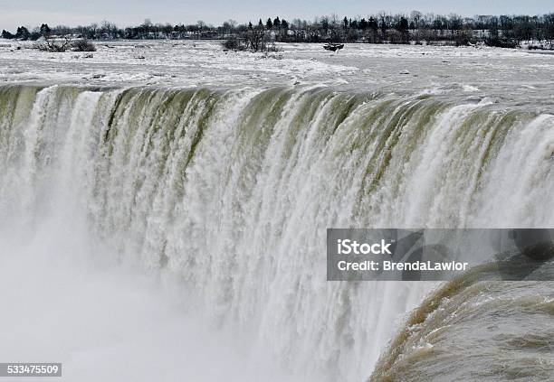 Winter Precipice Niagara Falls Canada Stock Photo - Download Image Now - At The Edge Of, Pouring, Water