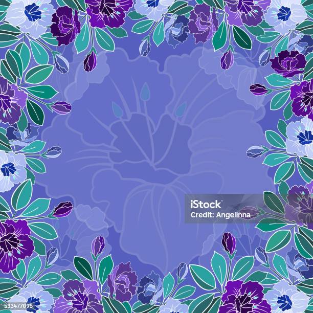 Abstract Flower Frame Vector Abstract Floral Frame Stock Illustration - Download Image Now - 2015 ...