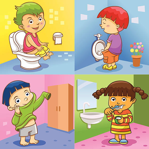 78 Cartoon Of A Little Girls Peeing Illustrations & Clip Art - iStock