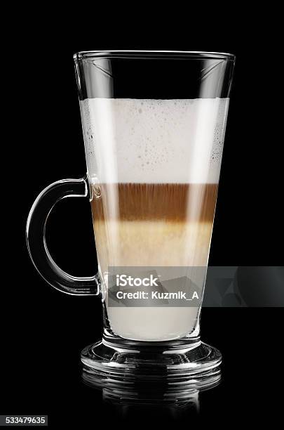 Latte Macchiato Stock Photo - Download Image Now - 2015, Addiction, Black Color