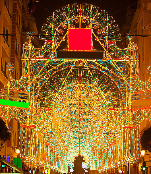 istock Beautiful night lights in Fallas fest of Valencia 533480163
