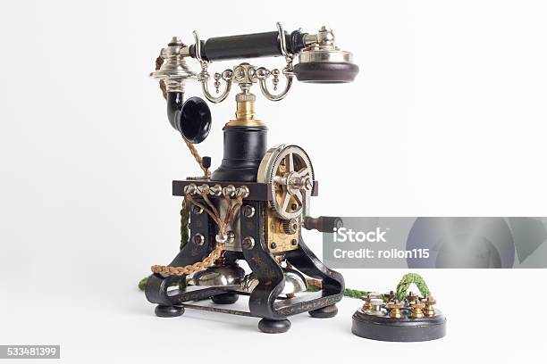 Telefono Skeleton 1907 Stock Photo - Download Image Now - Telephone, 1907, 2015