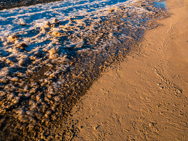 istock Aerial view the floating ice blocks in river 533497953