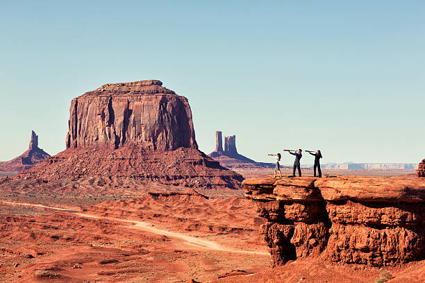 istock Small Business Team in Monument Valley Looks Through Telescopes 533499835