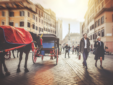 Business person at Piazza di Spagna in Rome