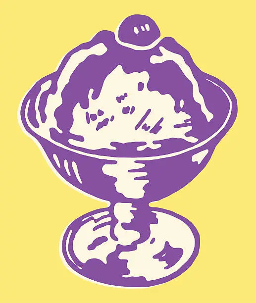 Vector illustration of Ice Cream Sundae