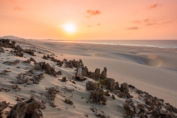 istock Sunset on sand dunes  in Chaves beach  Boavista Cape Verde 533501237