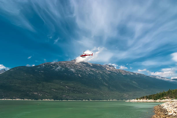istock Helicopter flying out from Alaska 533503587