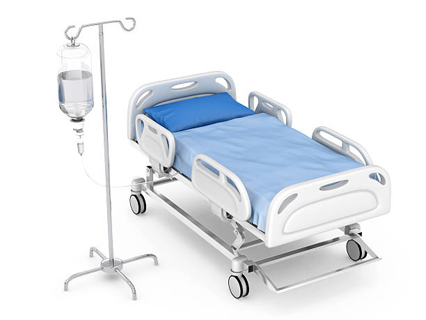 istock Hospital bed with IV drip 533503747