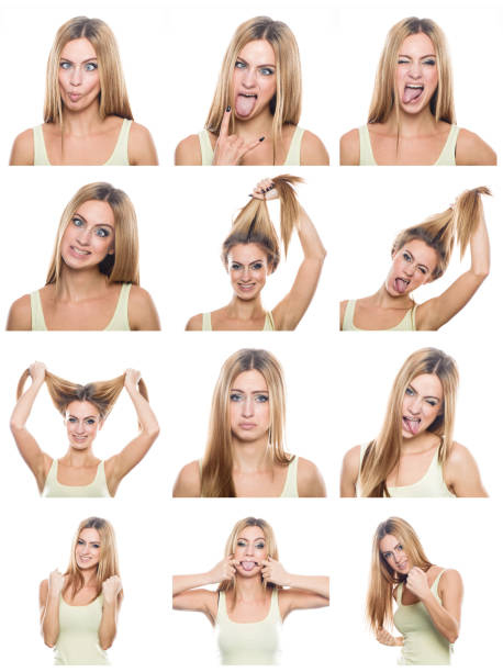 istock Young woman making facial expressions 533504323
