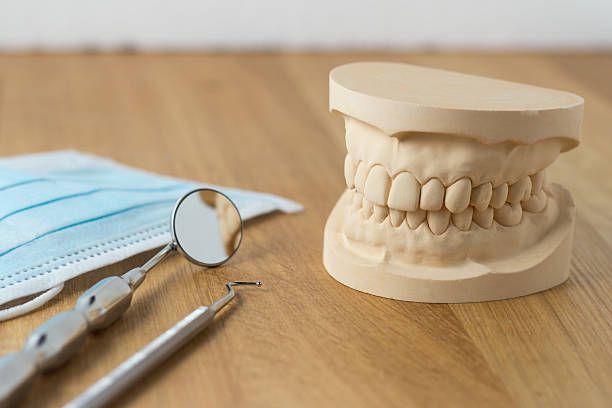 Dental mold with tools and a face mask