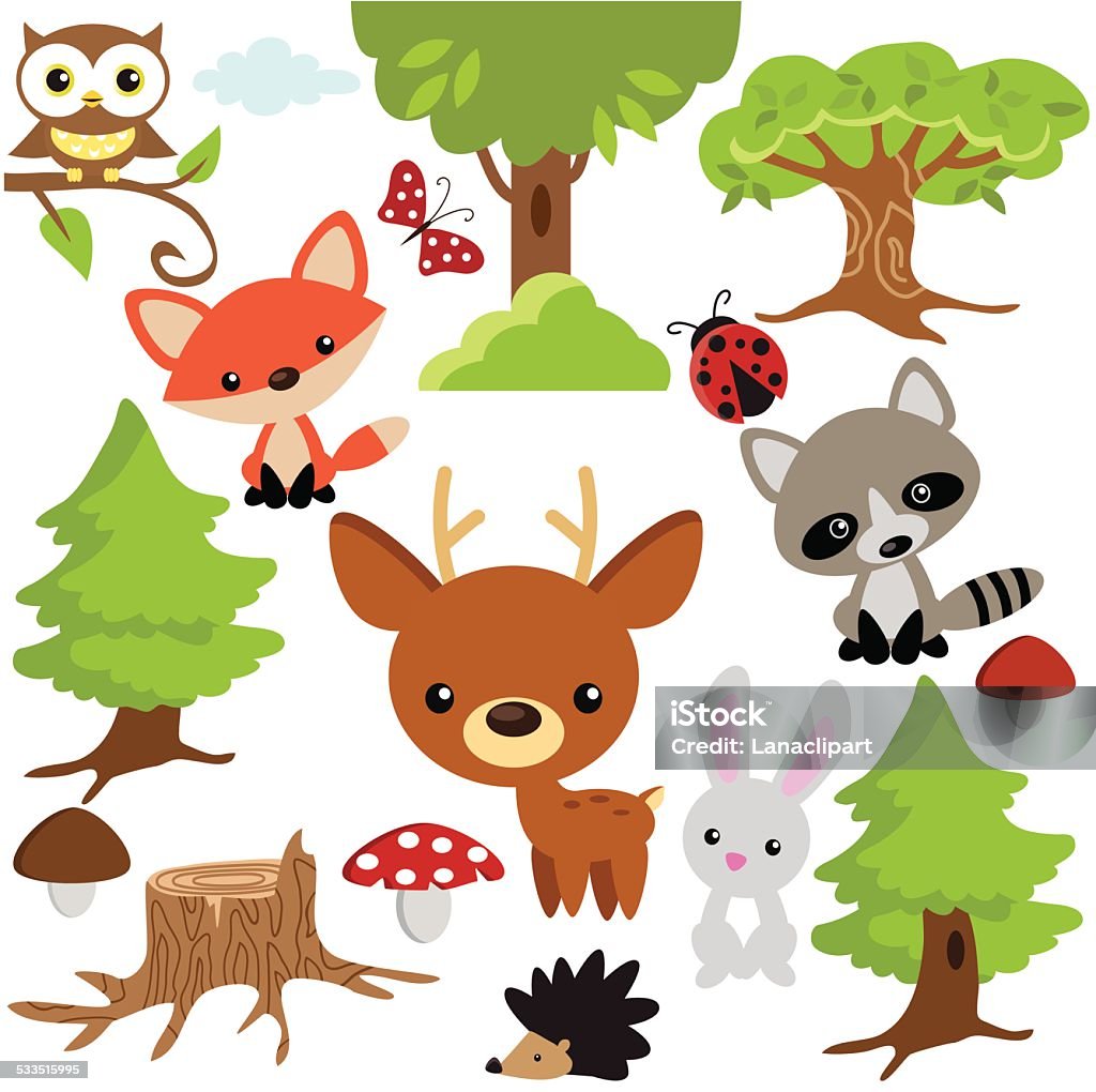 Forest animals vector illustration Animal stock vector