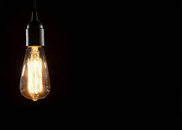 Photo of retro edison light bulb