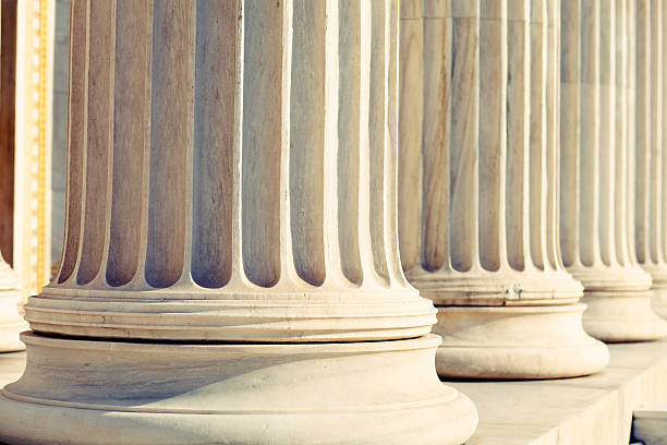 Coluna pilares courthouse, instagram visual - foto de acervo