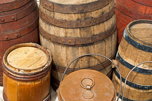 istock old wooden barrels 533519895