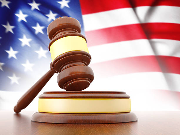 istock American flag with Gavel 533521115