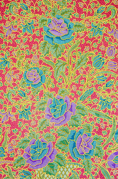 istock Colorful batik cloth fabric background 533532431