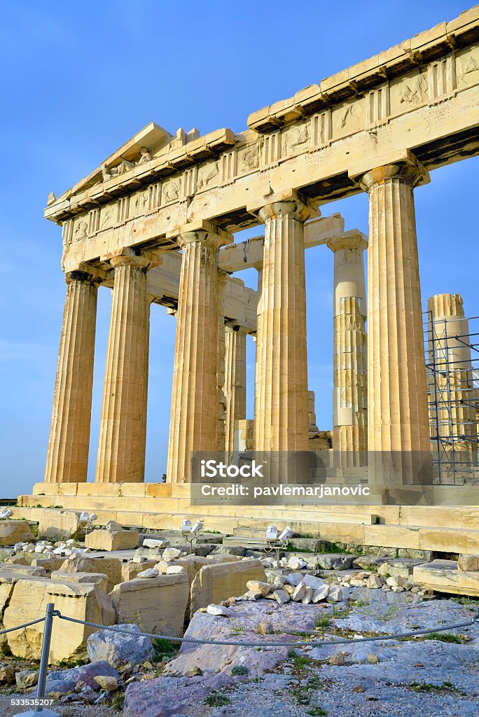 Parthenon on the Acropolis in Athens Parthenon on the Acropolis in Athens, Greece 2015 Stock Photo