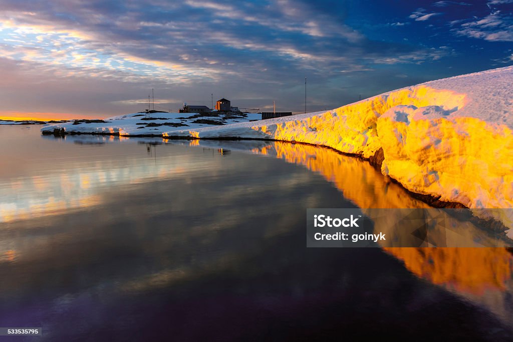 Antarctic glacier Antarctic glacier in the snow. Beautiful winter background 2015 Stock Photo