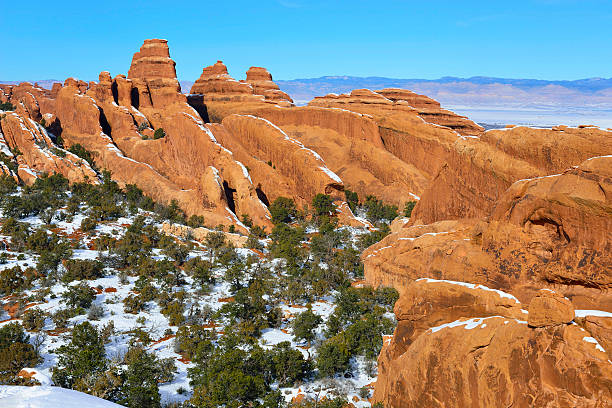 istock Devil's Garden in Arches National Park, Utah in winter 533535809