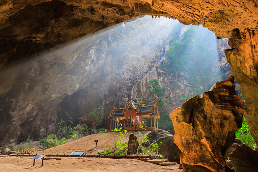 Pavilion in Phraya Nakorn cave nearby Hua Hin , National Park Khao Sam Roi Yot, Thailand .