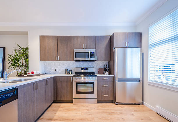 Kitchen Modern kitchen in luxury house. stove stock pictures, royalty-free photos & images