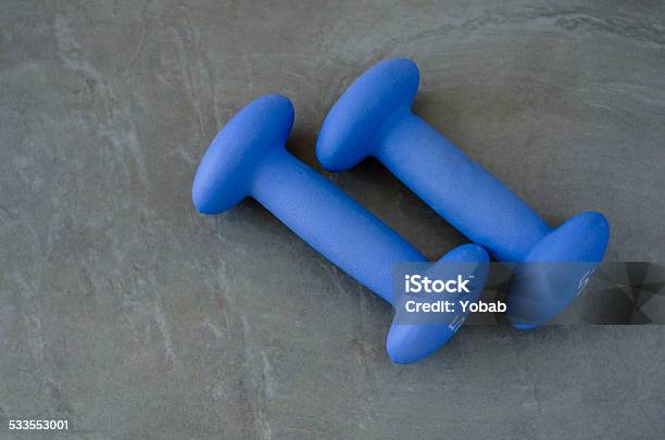 Hand Weights Stock Photo - Download Image Now - 2015, Barbell, Blue