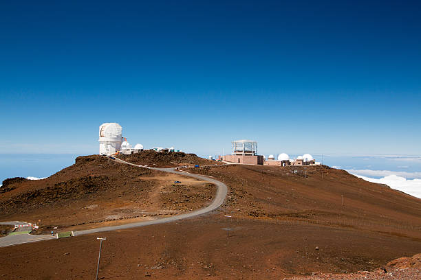 Road to Observatory at Haleakala stock photo