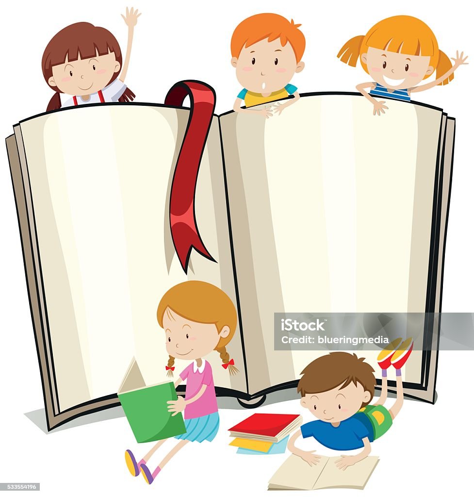 Thiết Kế Sách Với Trẻ Em Đọc Sách Hình minh họa Sẵn có - Tải xuống ...
