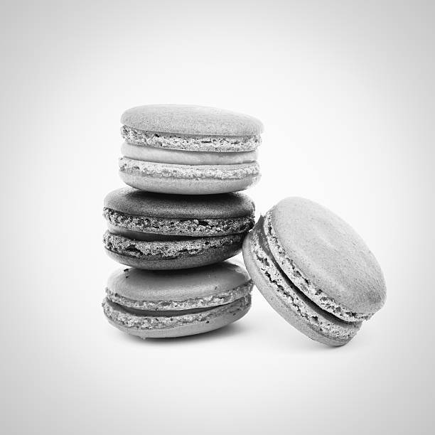 istock black and white Sweet french macarons 533554231