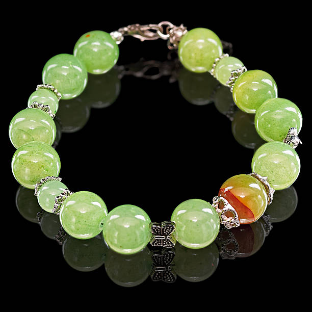istock Necklace of nephrite jade 533554483