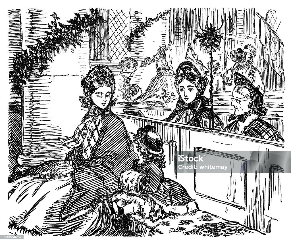 Victorian People In Church At Christmas Stock Illustration - Download Image Now - 1860-1869, 1870-1879, 19th Century - iStock Victorian People In Church At Christmas Stock Illustration - Download Image Now - 1860-1869, 1870-1879, 19th Century - iStock