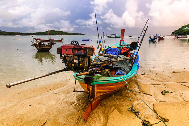 istock Boats at low tide, Rawai beach, Phuket, Thailand 533554878