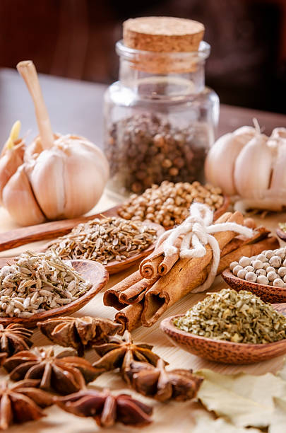 istock spoons and spices on cutting board 533555199