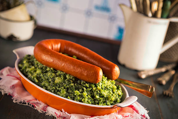 istock Dutch food: kale with smoked sausage or 'Boerenkool met worst' 533555831