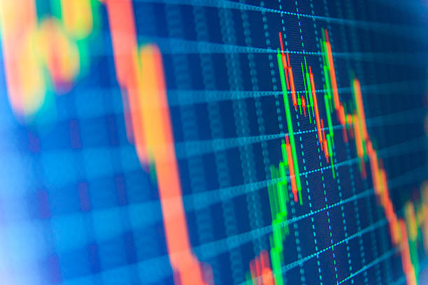 istock Stock market graph and bar chart price display 533556484