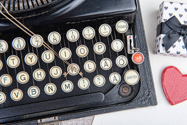 istock old typewriter with a jewel for valentine day 533557869